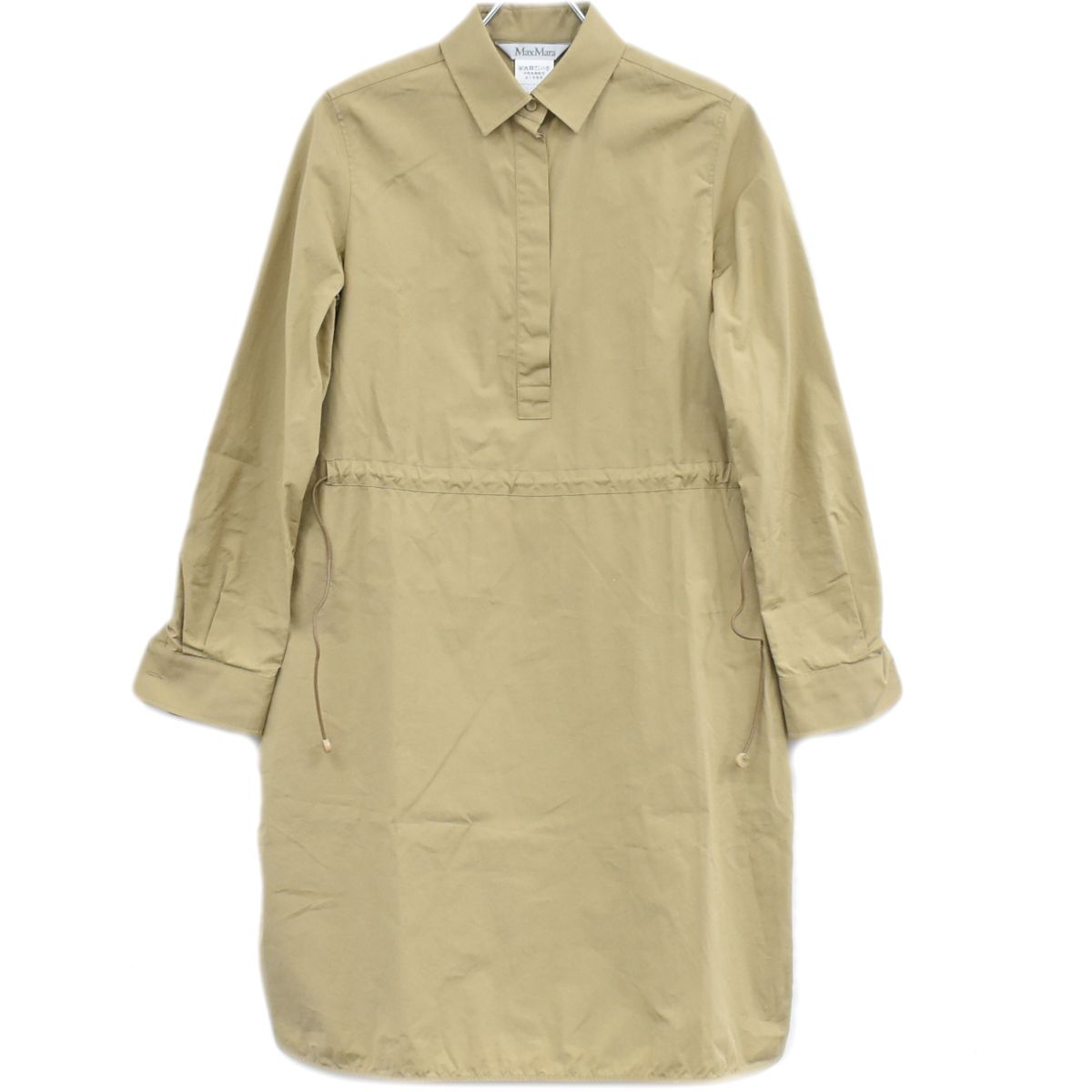 Max Mara コットン ワンピース 長袖 36 ベージュ