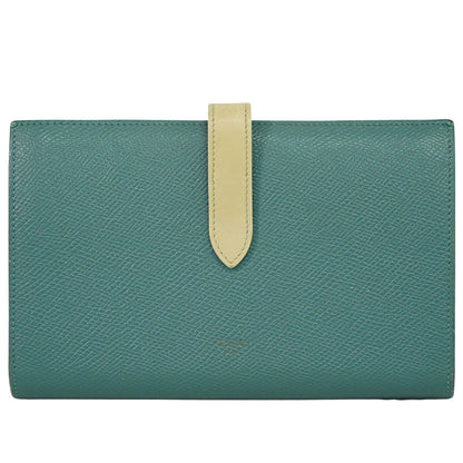 CELINE ラージストラップ 長財布 ブルー系
