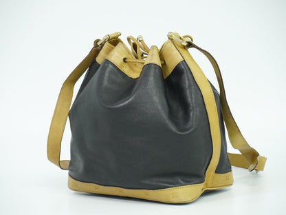 CELINE 巾着 ショルダーバッグ ブラック ベージュ