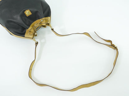 CELINE 巾着 ショルダーバッグ ブラック ベージュ