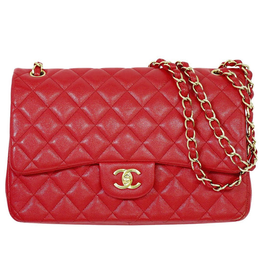 CHANEL ココマーク マトラッセ ショルダーバッグ レッド