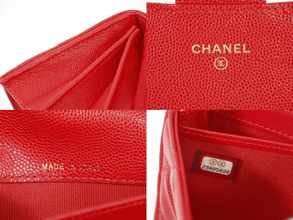CHANEL シャネル クラシック ココマーク 長財布 レッド