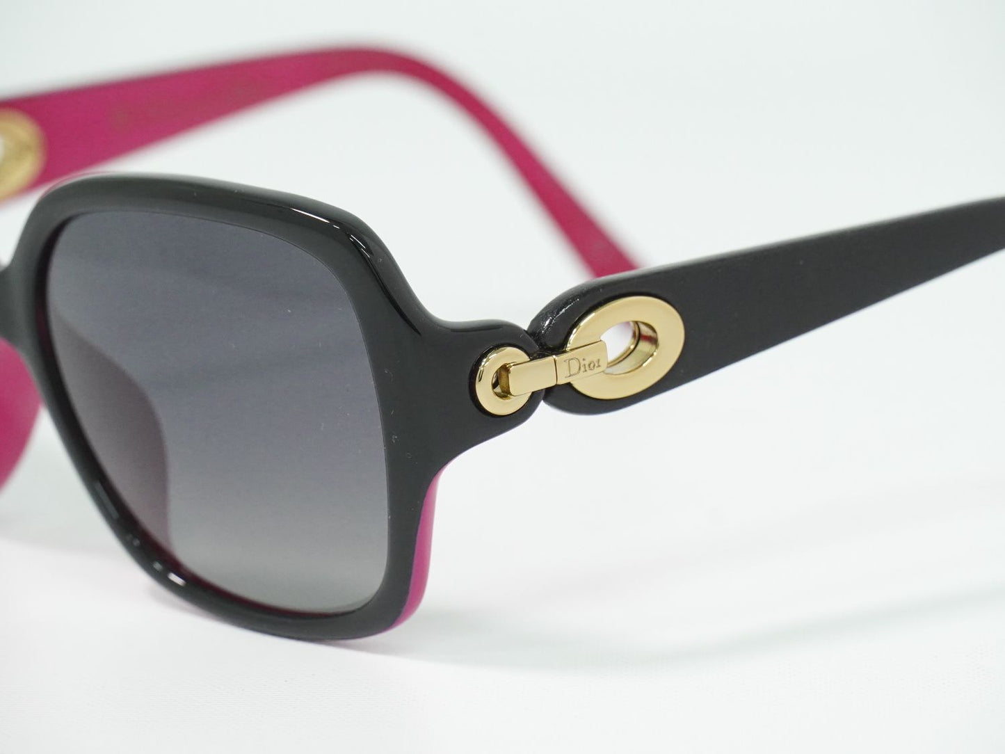 Christian Dior ロゴ サングラス ブラック ピンク