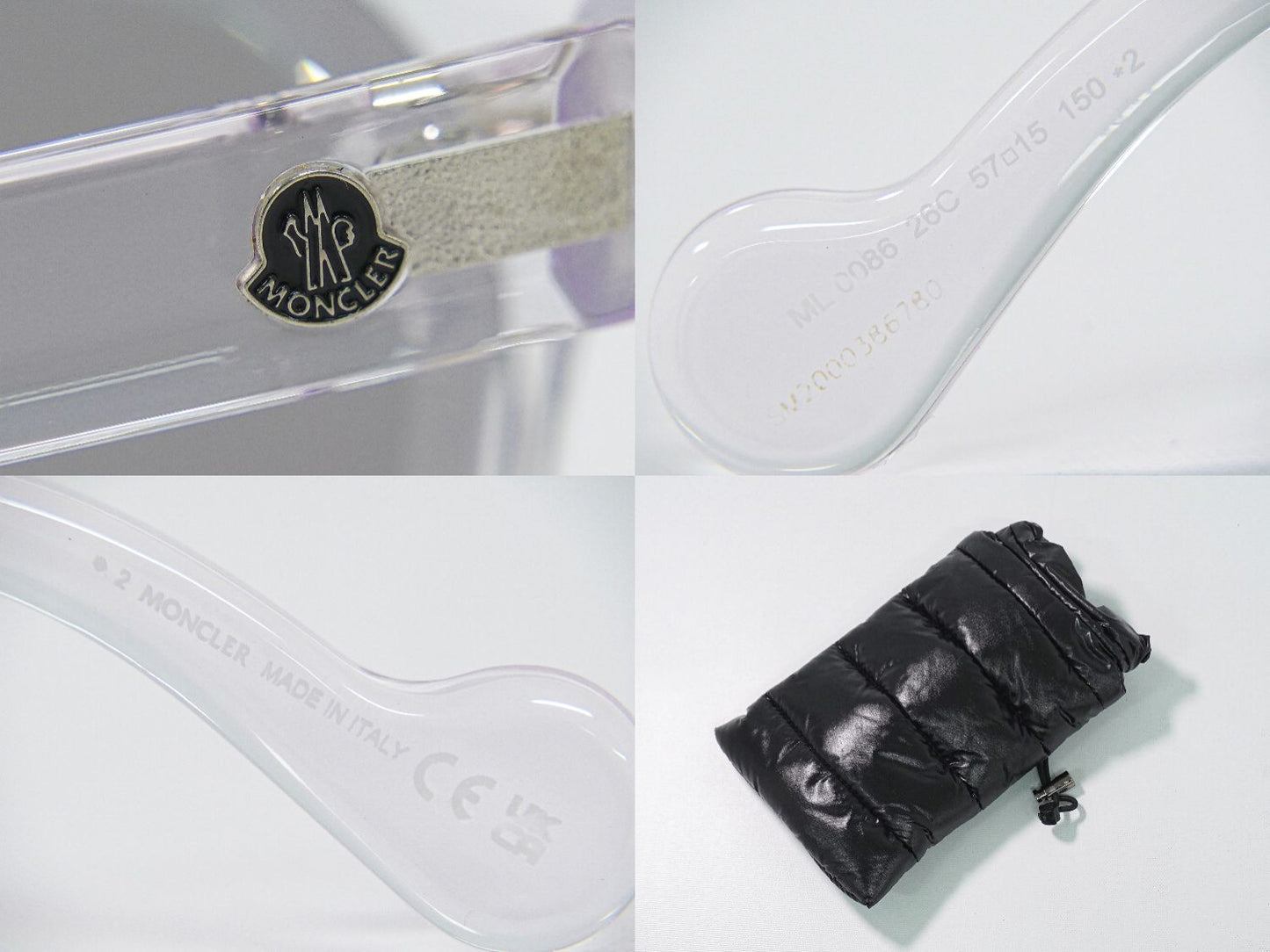 MONCLER プラスチック サングラス クリア ML0086