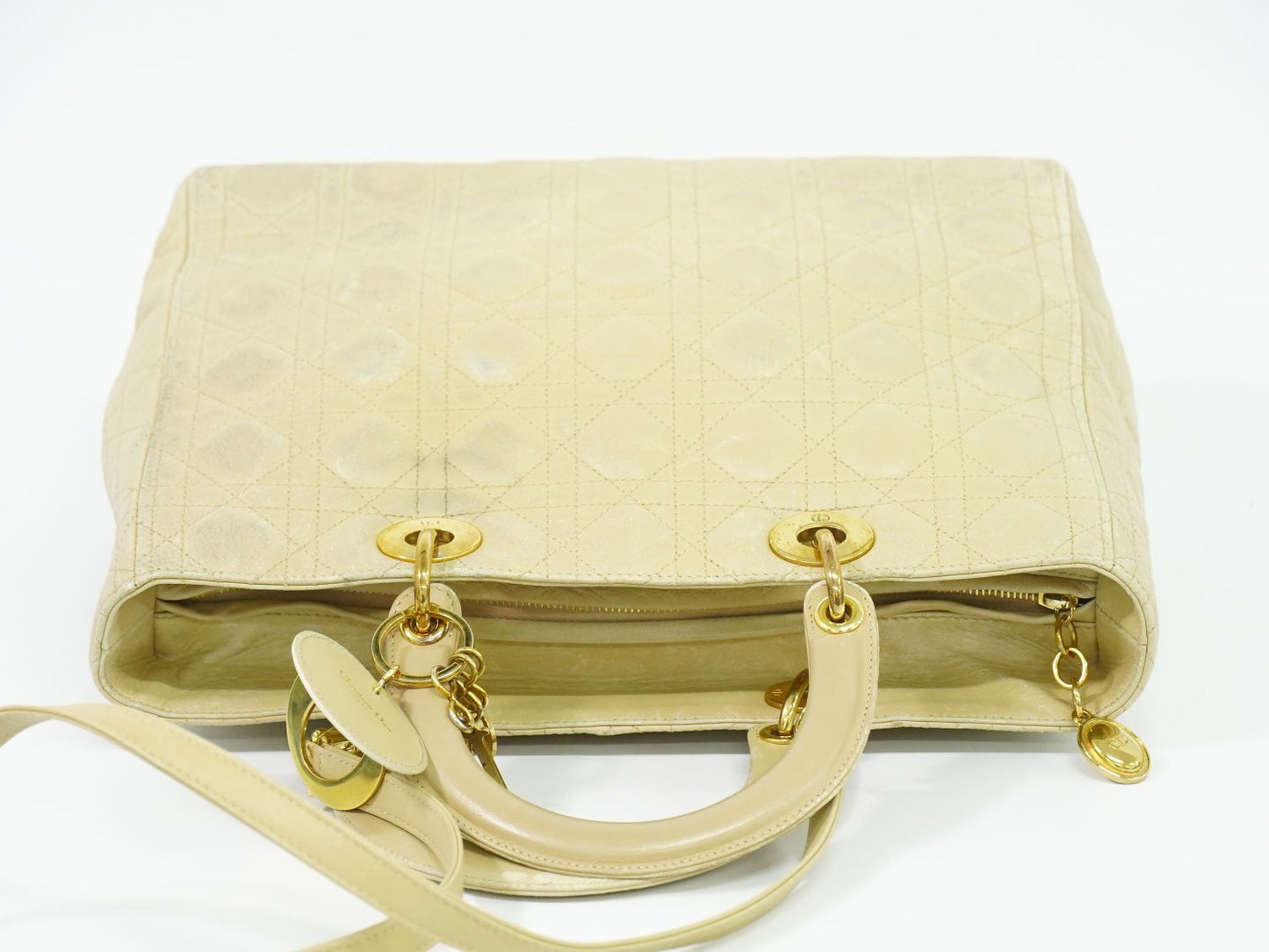 Christian Dior レディディオール 2WAY ショルダーバッグ ベージュ