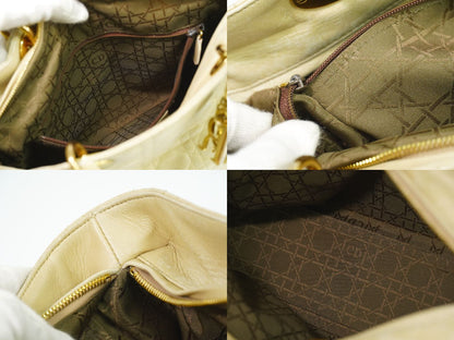 Christian Dior レディディオール 2WAY ショルダーバッグ ベージュ