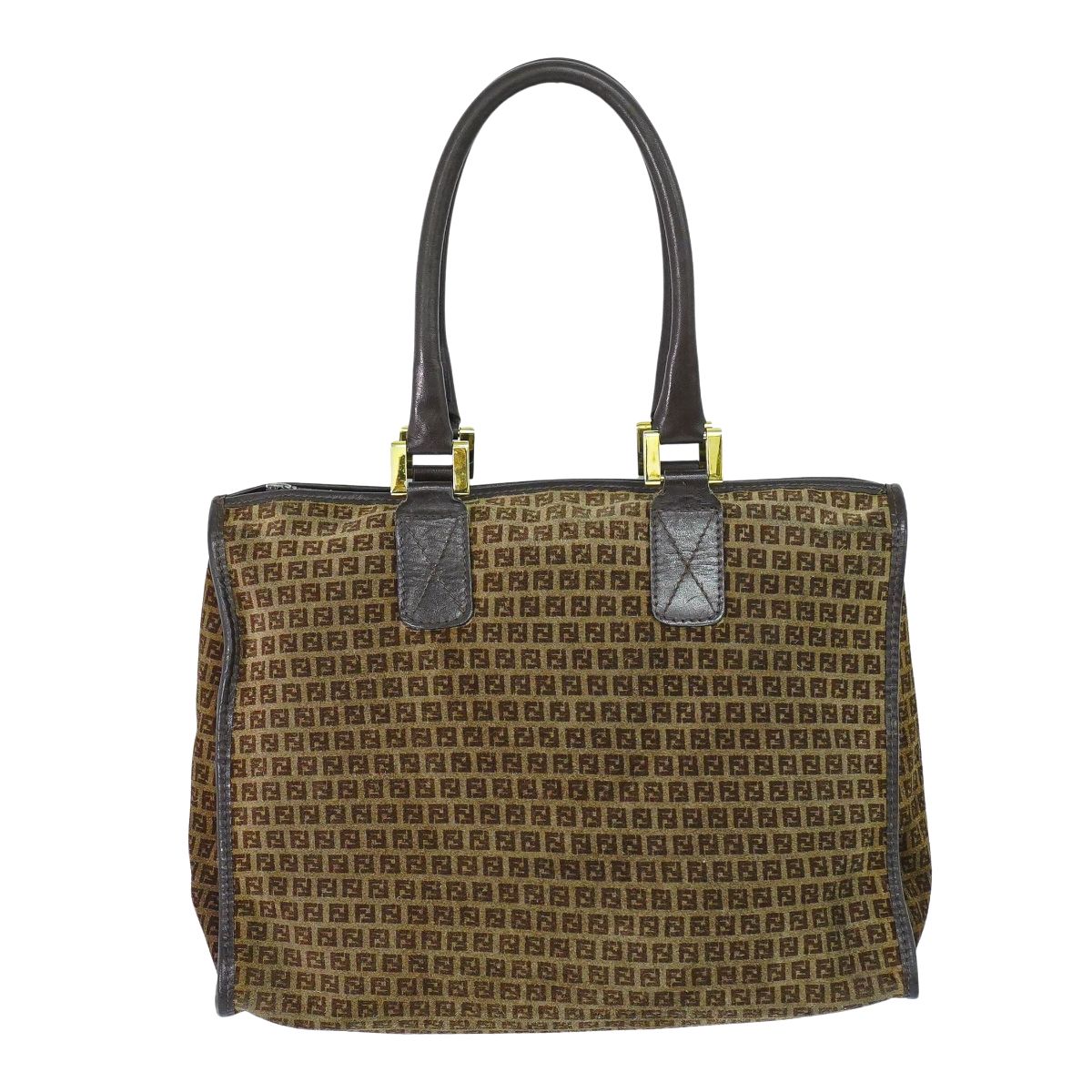 FENDI ズッキーノ ヴィンテージ ハンドバッグ ブラウン