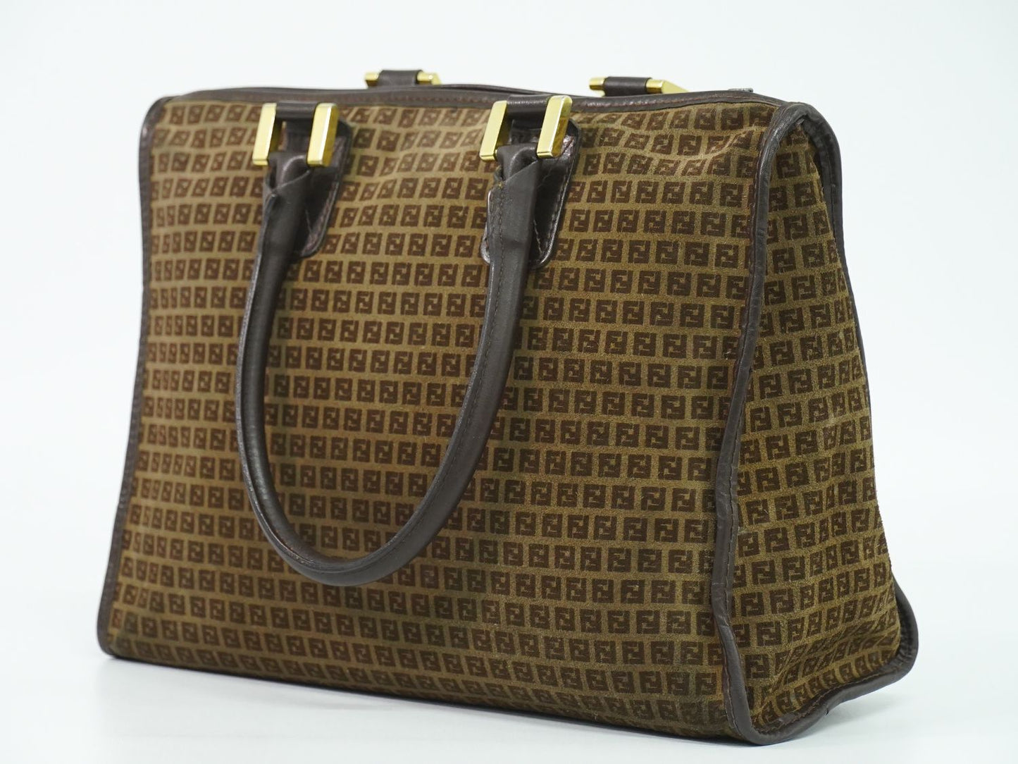 FENDI ズッキーノ ヴィンテージ ハンドバッグ ブラウン