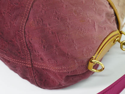 LOUIS VUITTON サンシャイン モノグラム デニム ショルダーバッグ ローズ M40413
