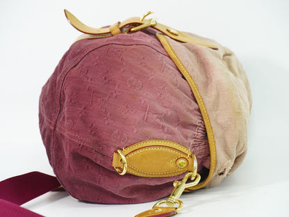 LOUIS VUITTON サンシャイン モノグラム デニム ショルダーバッグ ローズ M40413