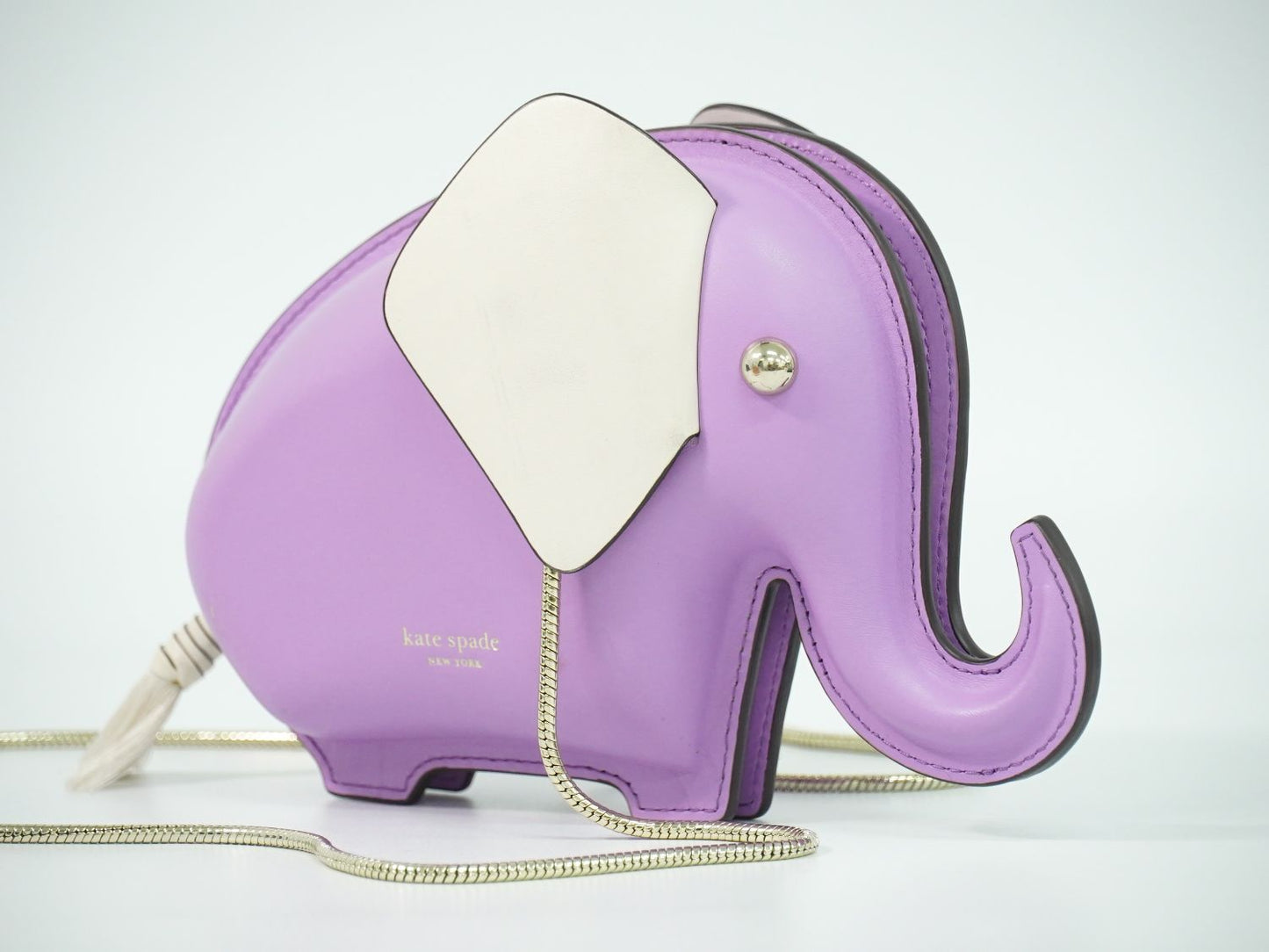 kate spade タイニー エレファント ショルダーバッグ パープル ホワイト