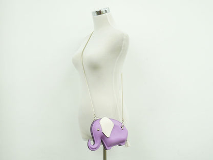 kate spade タイニー エレファント ショルダーバッグ パープル ホワイト