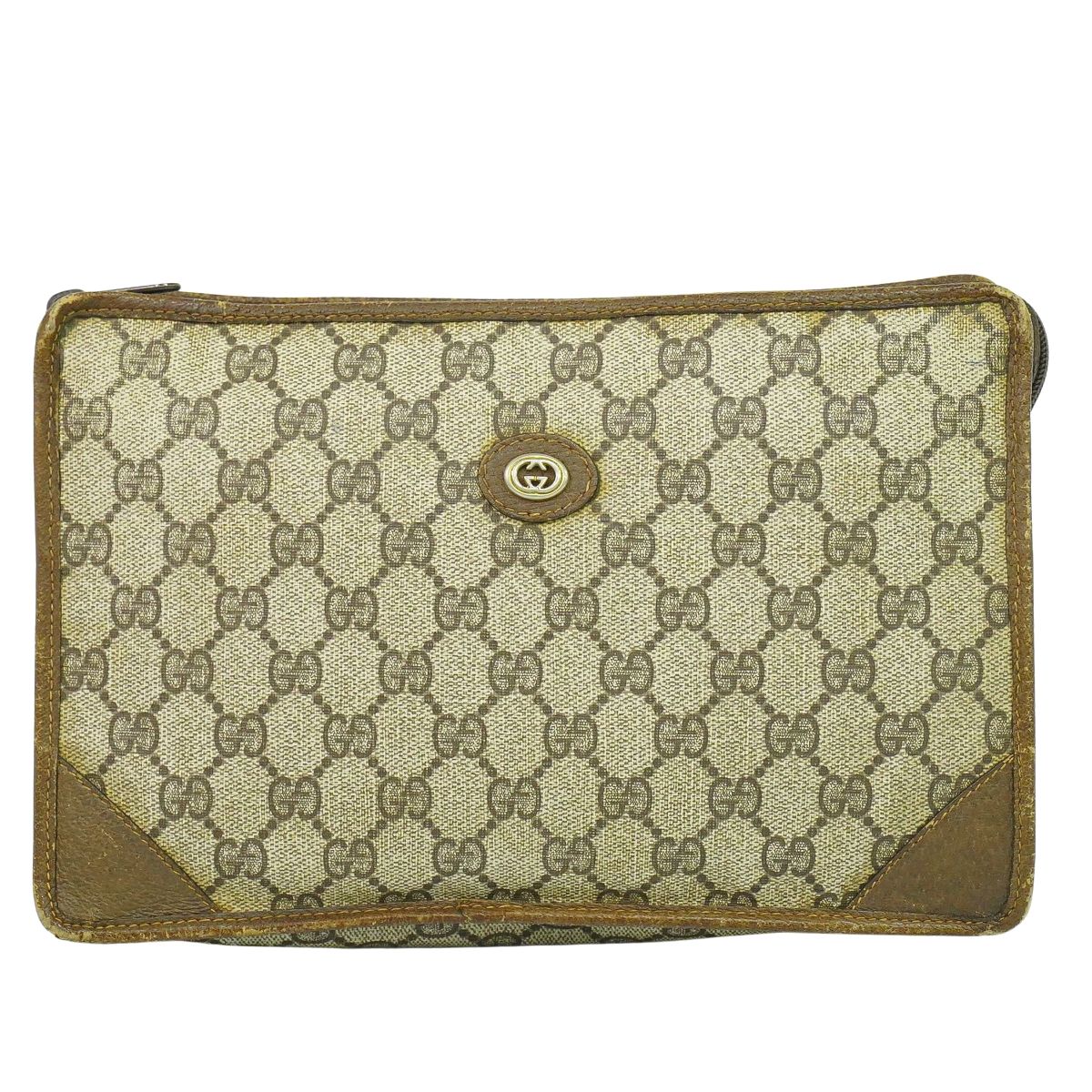 GUCCI オールドグッチ GGスプリーム クラッチバッグ ベージュ