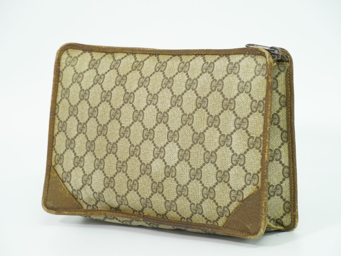 GUCCI オールドグッチ GGスプリーム クラッチバッグ ベージュ