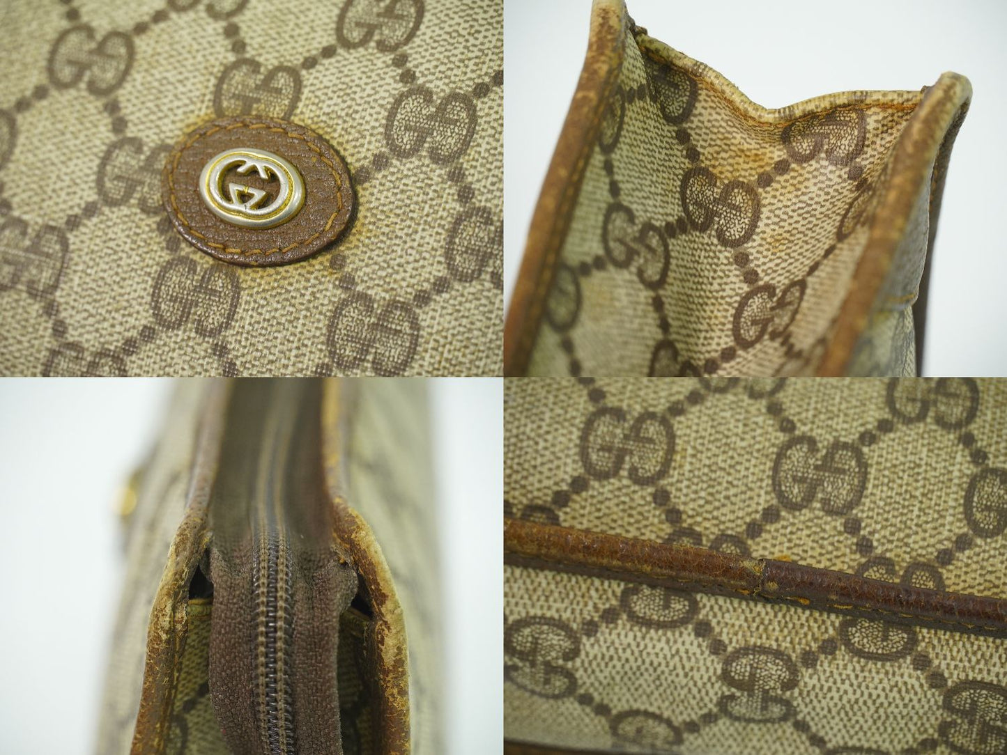 GUCCI オールドグッチ GGスプリーム クラッチバッグ ベージュ