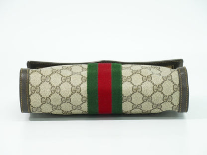 GUCCI オールドグッチ シェリーライン GGスプリーム クラッチバッグ ベージュ