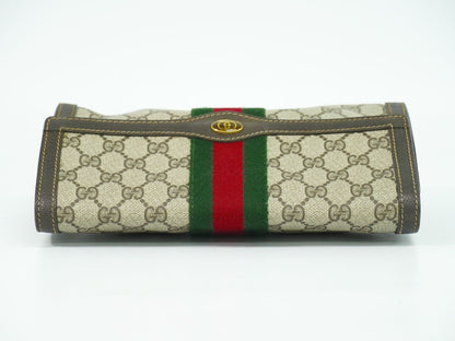 GUCCI オールドグッチ シェリーライン GGスプリーム クラッチバッグ ベージュ