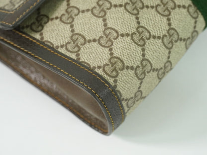 GUCCI オールドグッチ シェリーライン GGスプリーム クラッチバッグ ベージュ