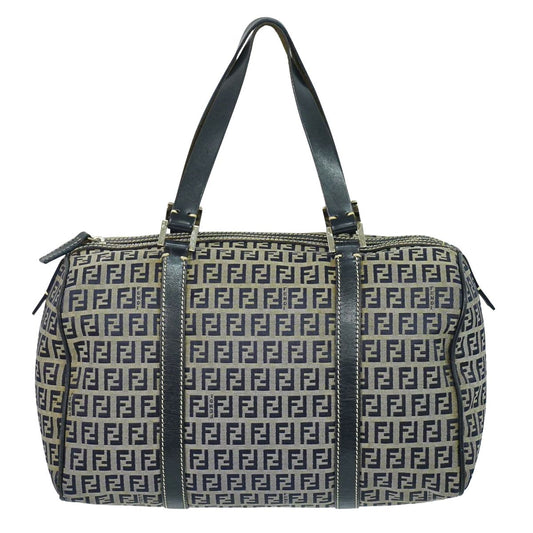 FENDI ズッキーノ ミニ ボストンバッグ ネイビー