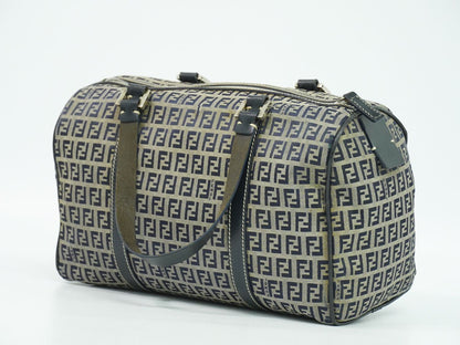 FENDI ズッキーノ ミニ ボストンバッグ ネイビー