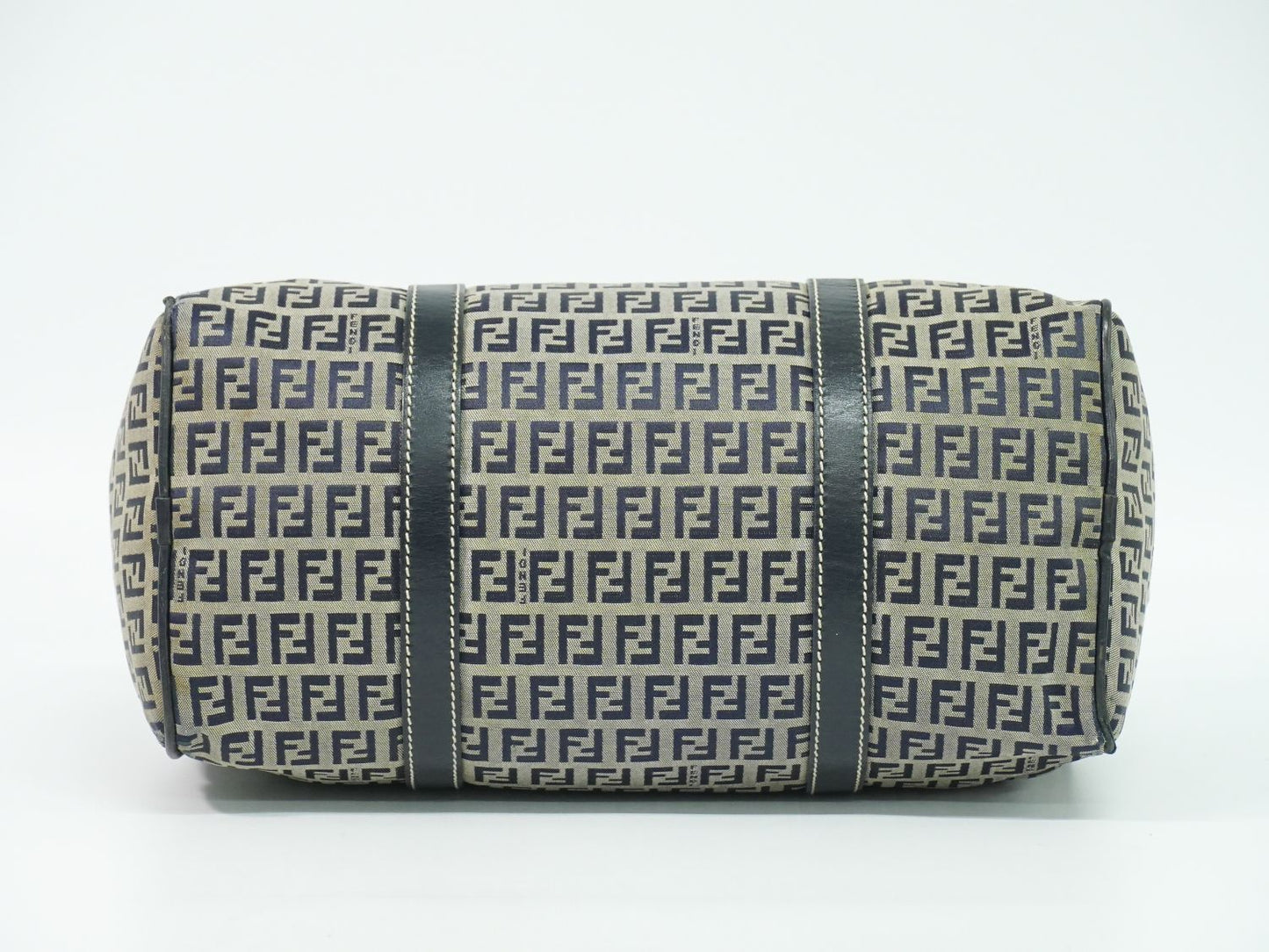 FENDI ズッキーノ ミニ ボストンバッグ ネイビー
