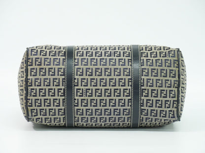 FENDI ズッキーノ ミニ ボストンバッグ ネイビー