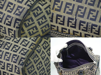 FENDI ズッキーノ ミニ ボストンバッグ ネイビー