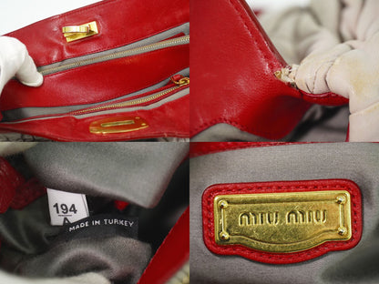 MIU MIU マテラッセ ショルダーバッグ ピンクベージュ レッド