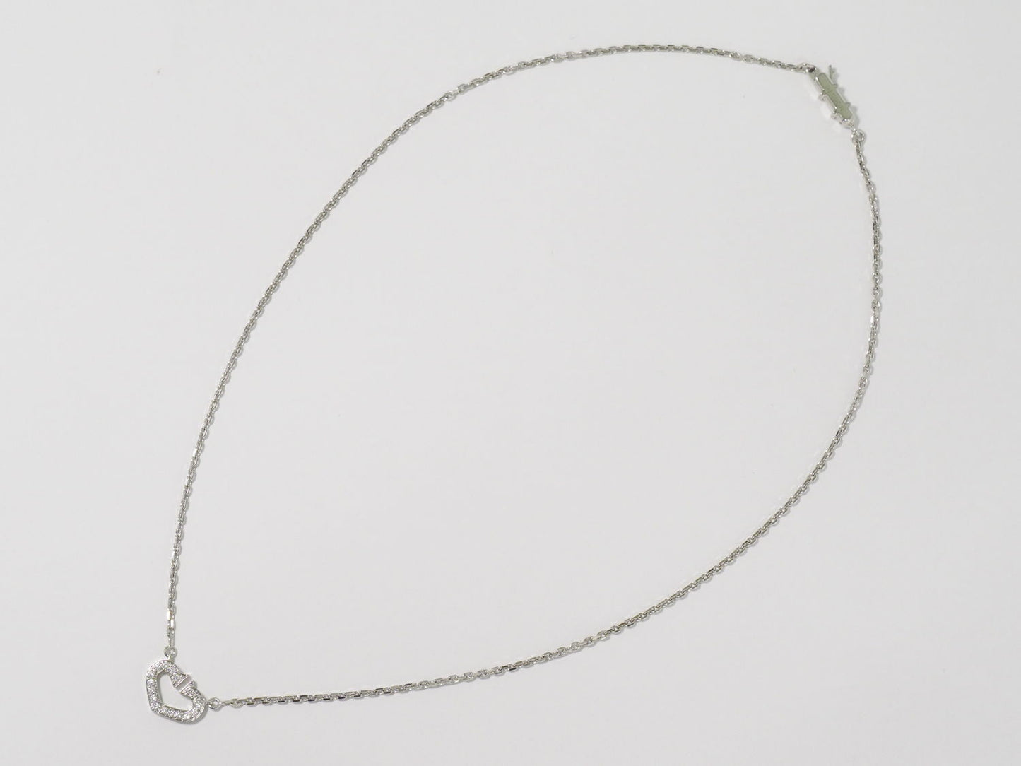 Cartier C ハート ダイヤモンド 750 WG ネックレス