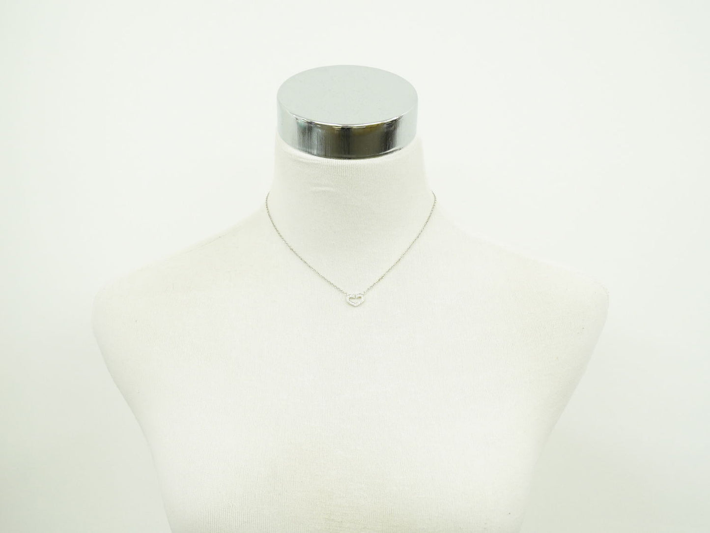 Cartier C ハート ダイヤモンド 750 WG ネックレス