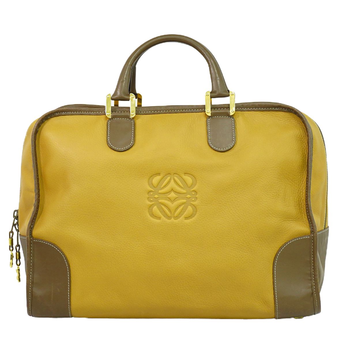 LOEWE アマソナ 40 アナグラム ハンドバッグ ベージュ