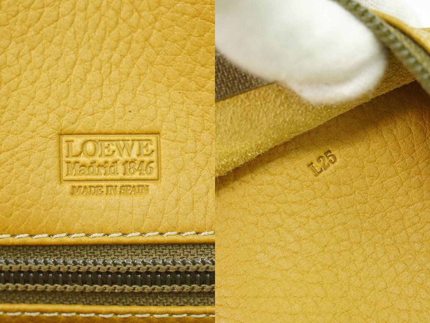 LOEWE アマソナ 40 アナグラム ハンドバッグ ベージュ