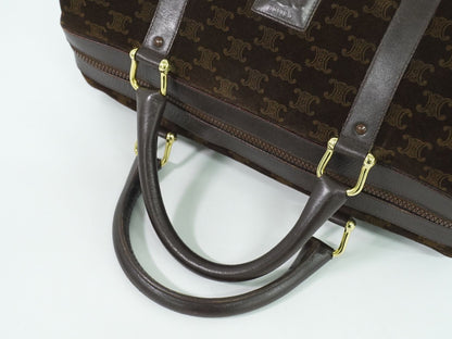 CELINE マカダム ボストンバッグ ブラウン