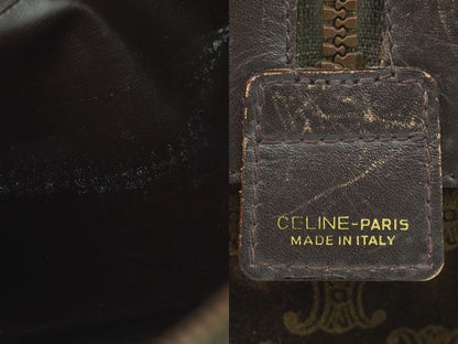 CELINE マカダム ボストンバッグ ブラウン