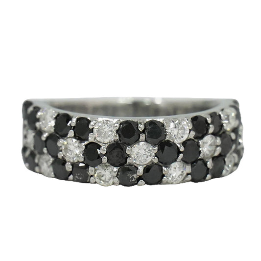 ブラックダイヤモンド ダイヤモンド 2.00ct K18 WG リング 13号 ブラック