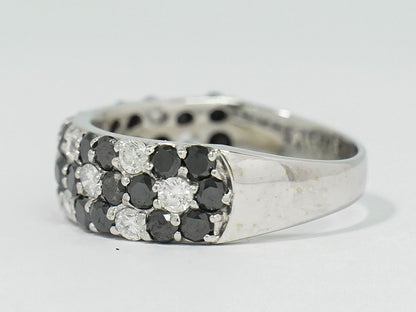 ブラックダイヤモンド ダイヤモンド 2.00ct K18 WG リング 13号 ブラック