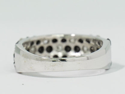 ブラックダイヤモンド ダイヤモンド 2.00ct K18 WG リング 13号 ブラック