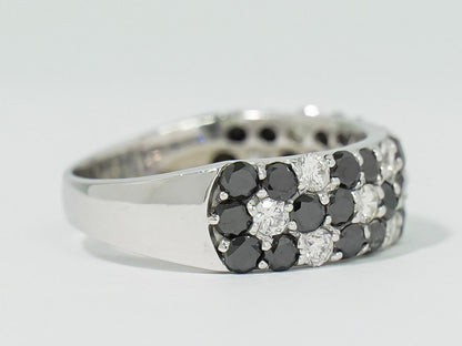 ブラックダイヤモンド ダイヤモンド 2.00ct K18 WG リング 13号 ブラック