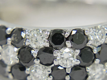 ブラックダイヤモンド ダイヤモンド 2.00ct K18 WG リング 13号 ブラック