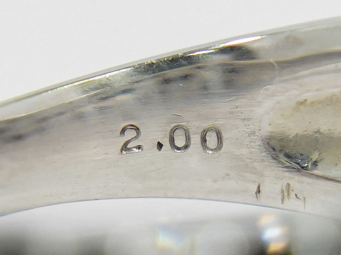 ブラックダイヤモンド ダイヤモンド 2.00ct K18 WG リング 13号 ブラック