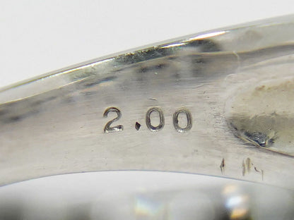 ブラックダイヤモンド ダイヤモンド 2.00ct K18 WG リング 13号 ブラック