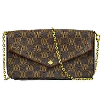 LOUIS VUITTON ポシェット フェリシー ダミエ エベヌ ショルダーバッグ N63032