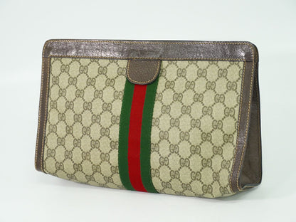 GUCCI PARFUMS シェリーライン GGスプリーム クラッチバッグ ベージュ ブラウン