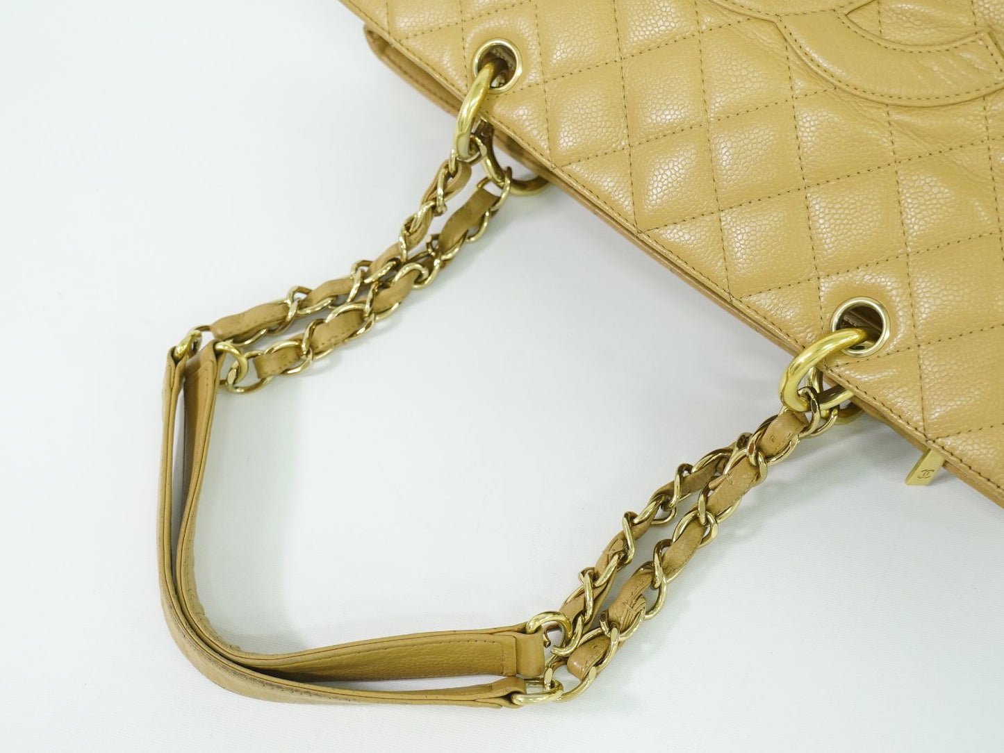 CHANEL ココマーク マトラッセ GST トートバッグ ベージュ