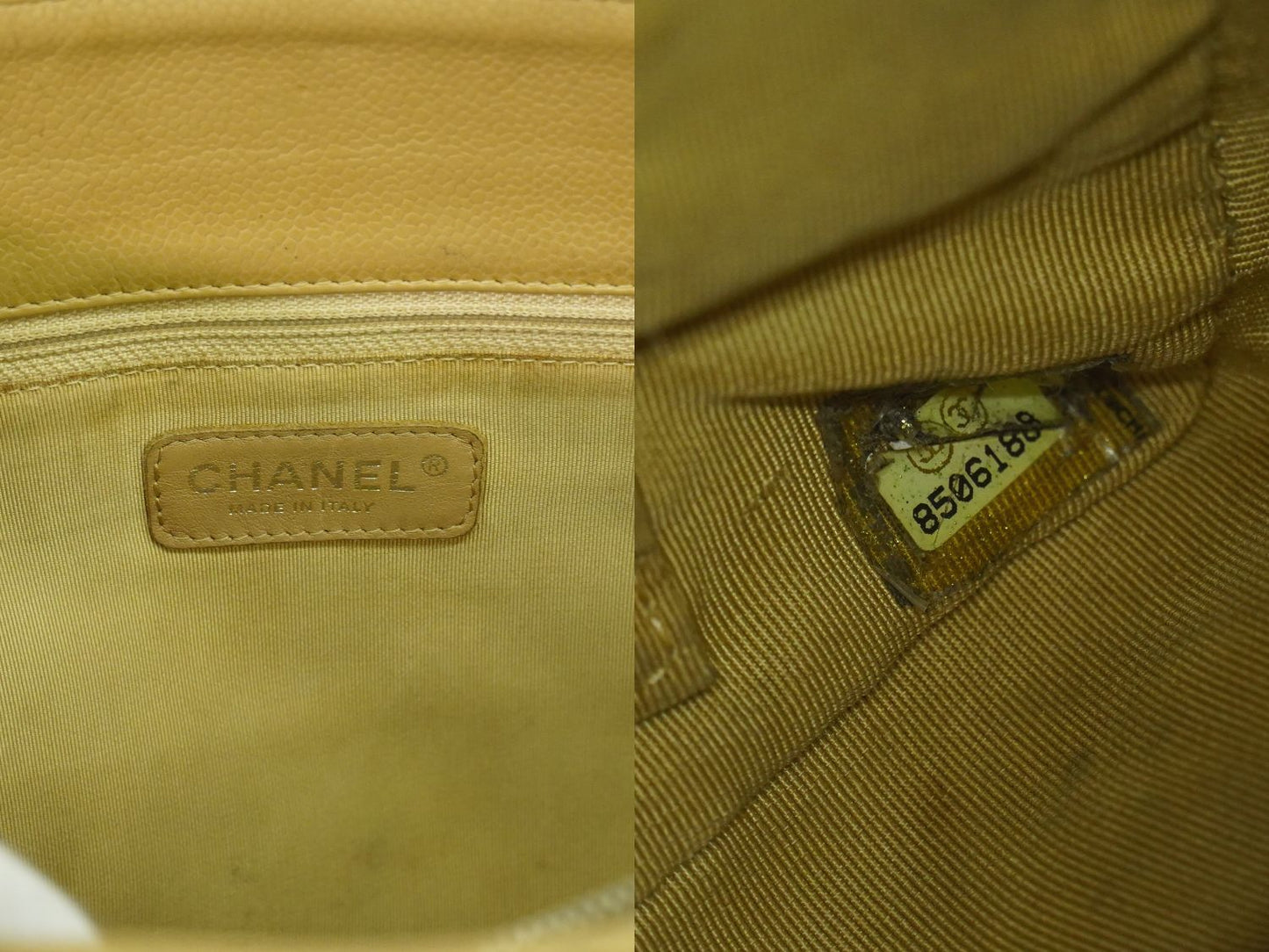 CHANEL ココマーク マトラッセ GST トートバッグ ベージュ