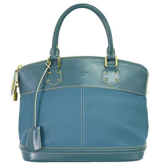 LOUIS VUITTON ロックイット PM スハリ レザー ハンドバッグ ブルー M95434