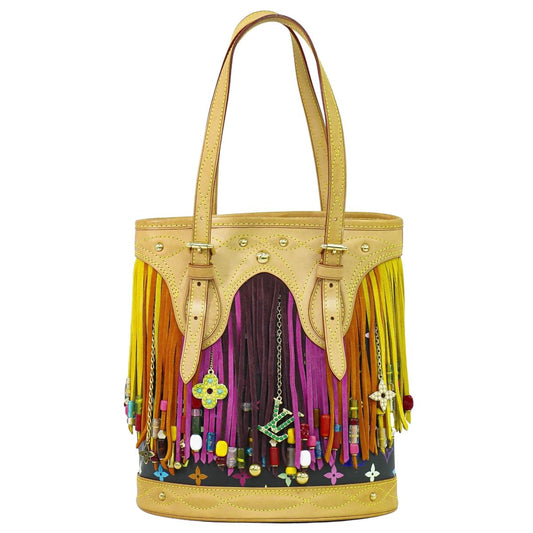 LOUIS VUITTON バケット フラーンジュ モノグラム マルチカラー ショルダーバッグ ノワール M40110