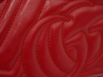 GUCCI GGマーモント ショルダーバッグ レッド 447632