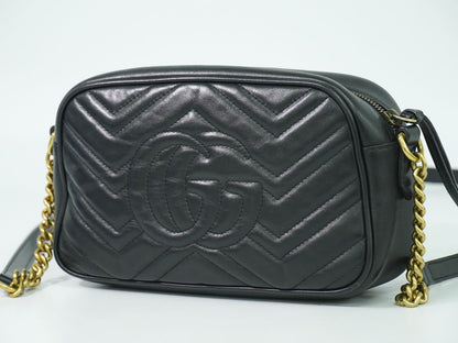 GUCCI GGマーモント ショルダーバッグ ブラック 447632