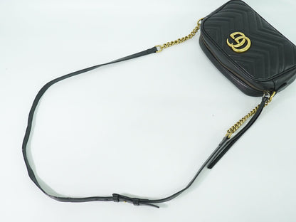 GUCCI GGマーモント ショルダーバッグ ブラック 447632